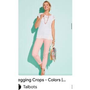 NWT Talbots High waisted I Skinny Leg I Slimming I Crop length I Pink Jegging 6